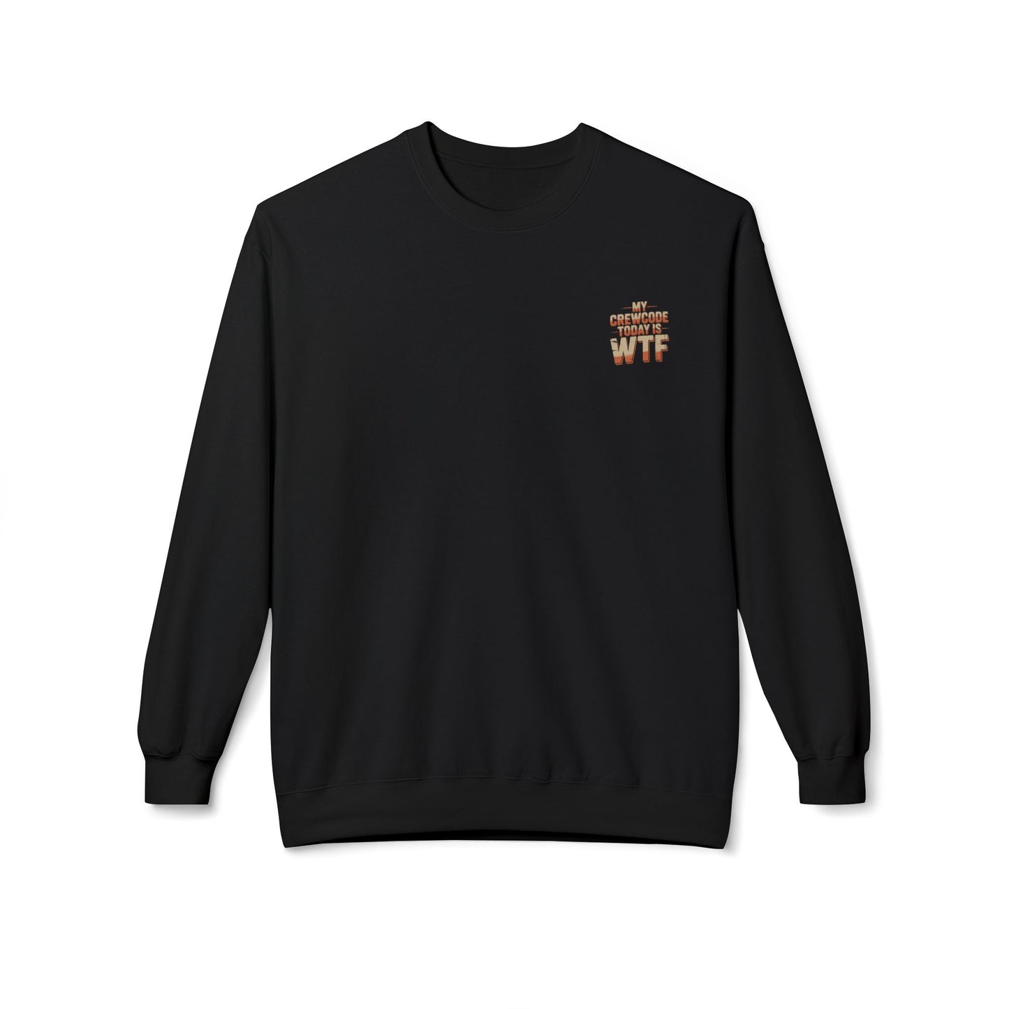 WTF Graphic Crewneck Sweatshirt, Unisex Fleece Pullover, Casual Sweatshirt, Funny Gift, Cozy Apparel, Everyday Wear, Cabin Crew