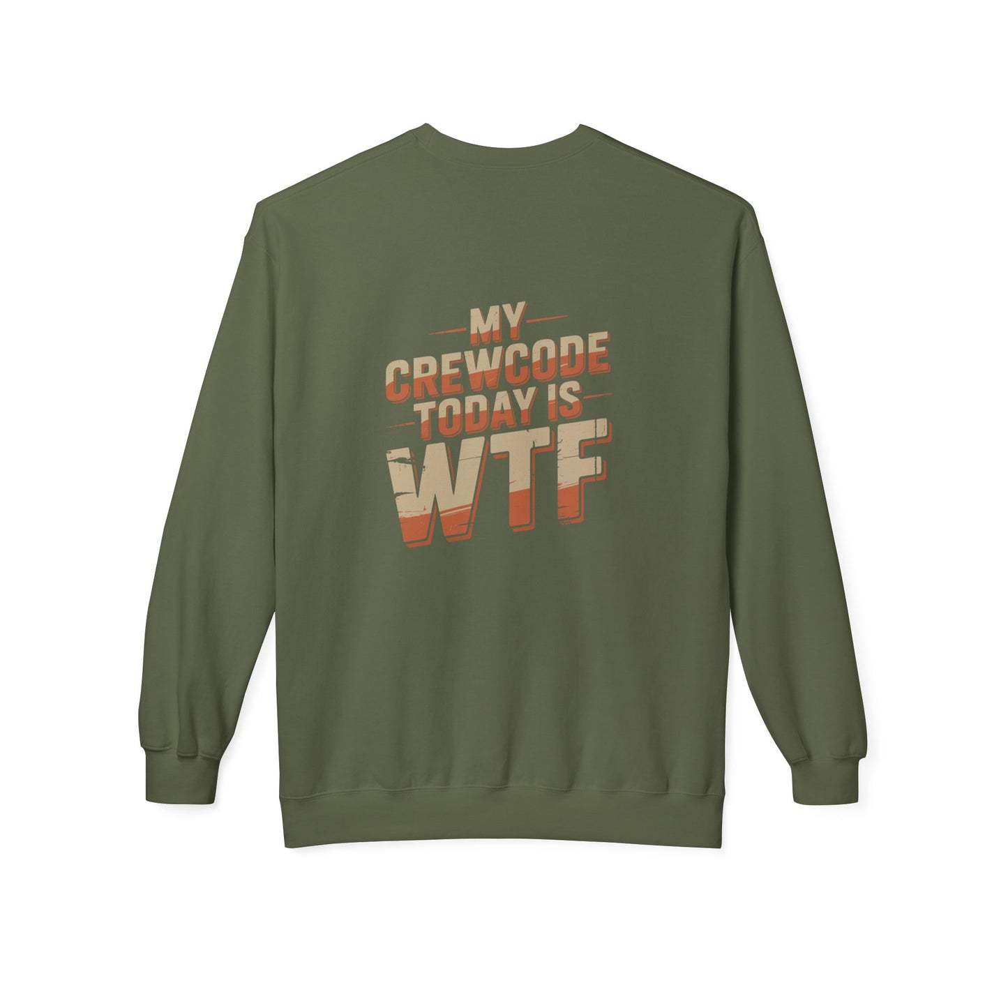 WTF Graphic Crewneck Sweatshirt, Unisex Fleece Pullover, Casual Sweatshirt, Funny Gift, Cozy Apparel, Everyday Wear, Cabin Crew