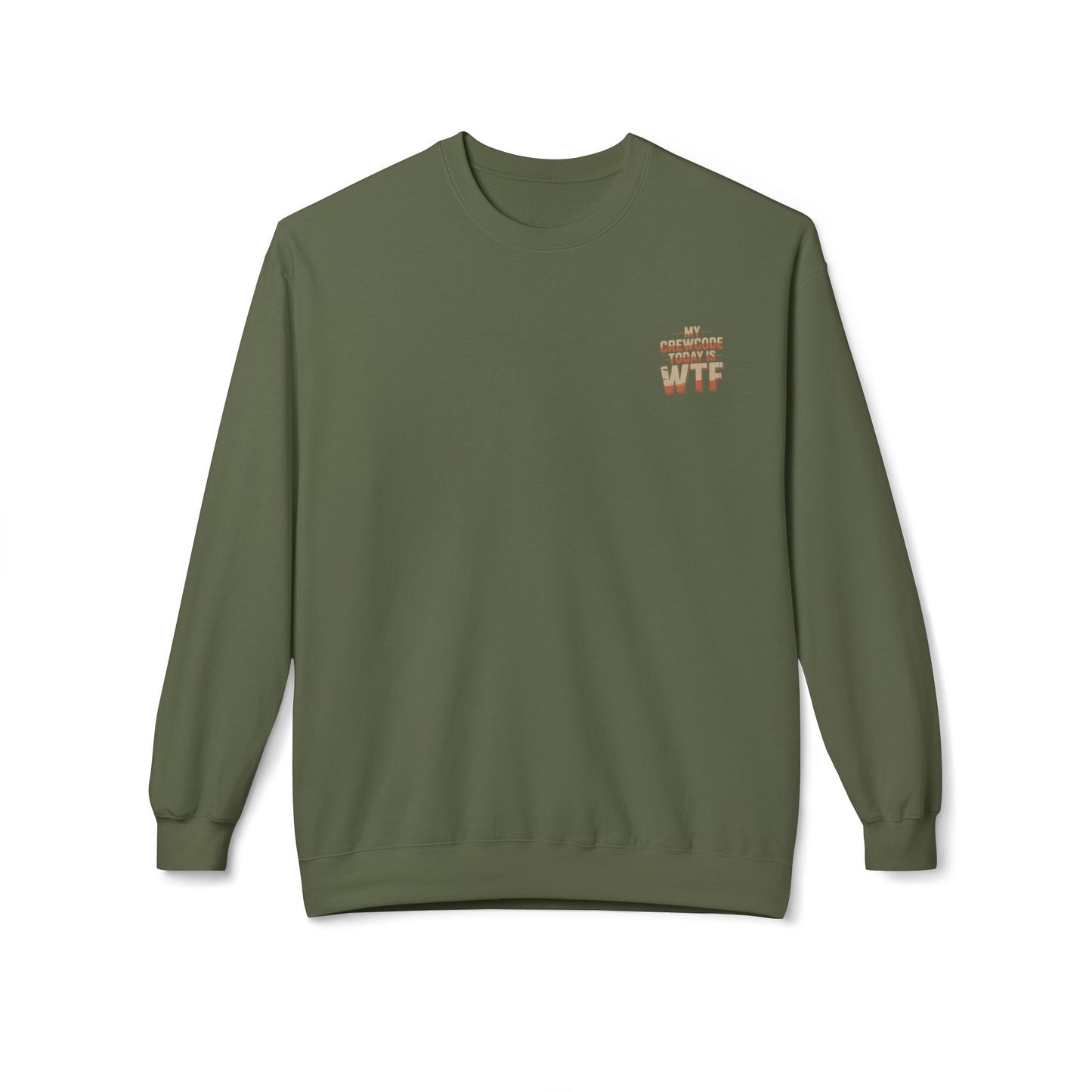 WTF Graphic Crewneck Sweatshirt, Unisex Fleece Pullover, Casual Sweatshirt, Funny Gift, Cozy Apparel, Everyday Wear, Cabin Crew