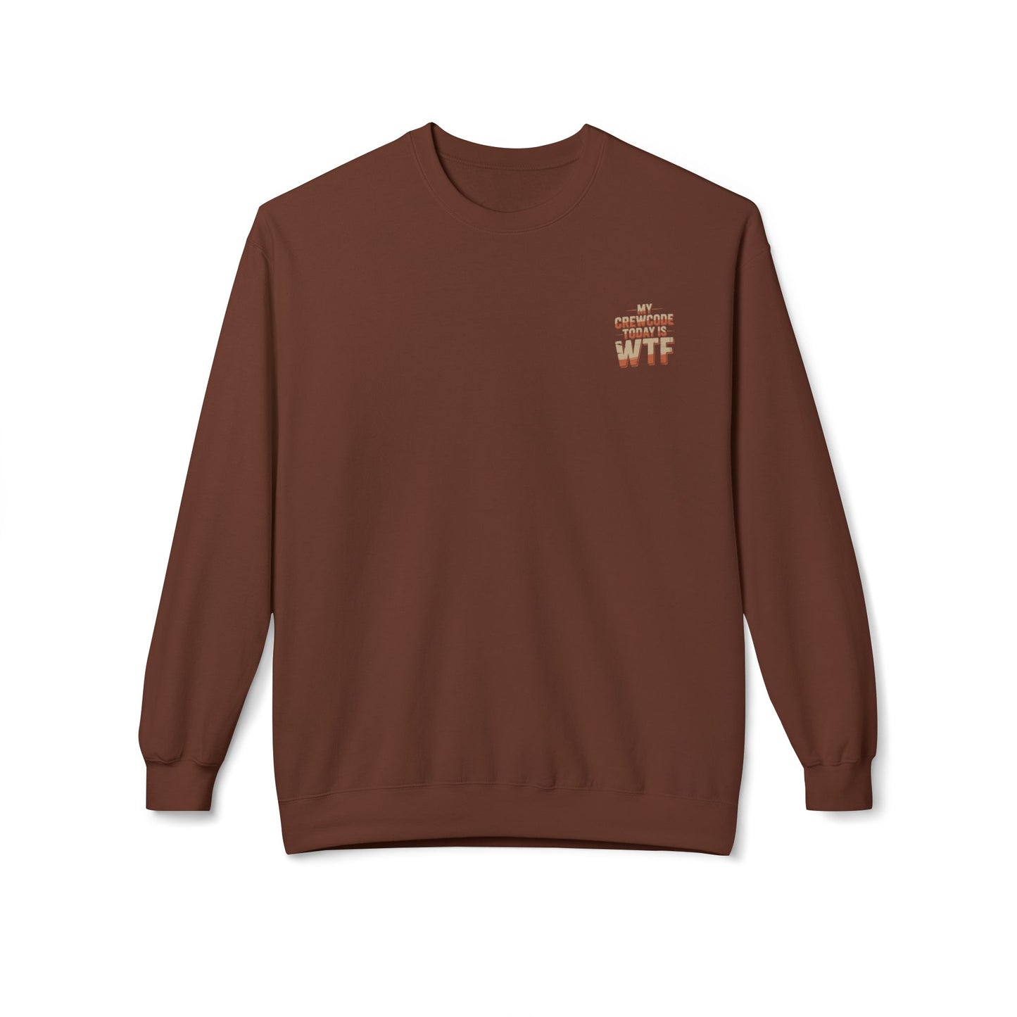 WTF Graphic Crewneck Sweatshirt, Unisex Fleece Pullover, Casual Sweatshirt, Funny Gift, Cozy Apparel, Everyday Wear, Cabin Crew