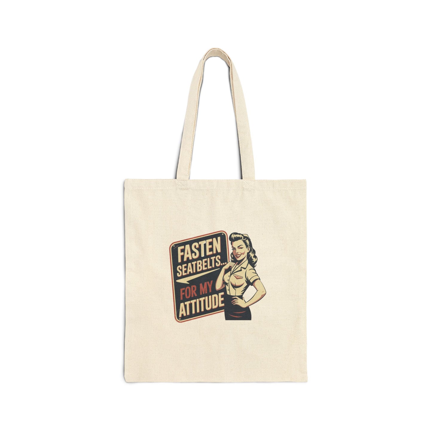 Cabin Crew Cotton Canvas Tote – Carry Your Essentials (and Sarcasm)