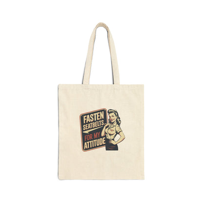 Cabin Crew Cotton Canvas Tote – Carry Your Essentials (and Sarcasm)