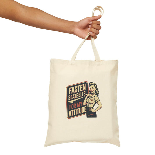 Cabin Crew Cotton Canvas Tote – Carry Your Essentials (and Sarcasm)