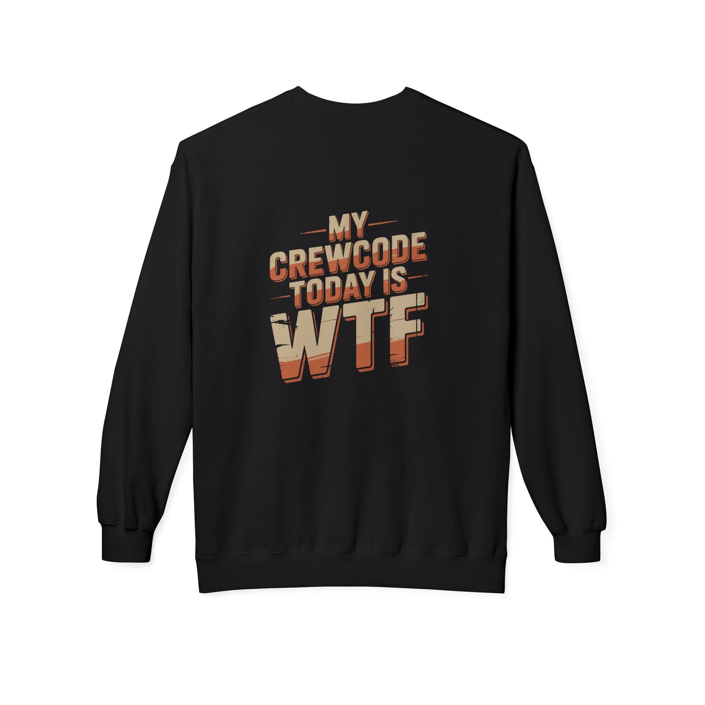 WTF Graphic Crewneck Sweatshirt, Unisex Fleece Pullover, Casual Sweatshirt, Funny Gift, Cozy Apparel, Everyday Wear, Cabin Crew