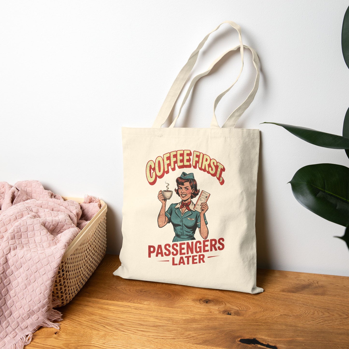 Cabin Crew Cotton Canvas Tote – Carry Your Chaos in Style