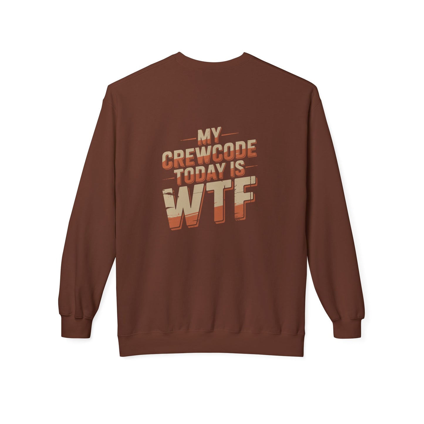 WTF Graphic Crewneck Sweatshirt, Unisex Fleece Pullover, Casual Sweatshirt, Funny Gift, Cozy Apparel, Everyday Wear, Cabin Crew