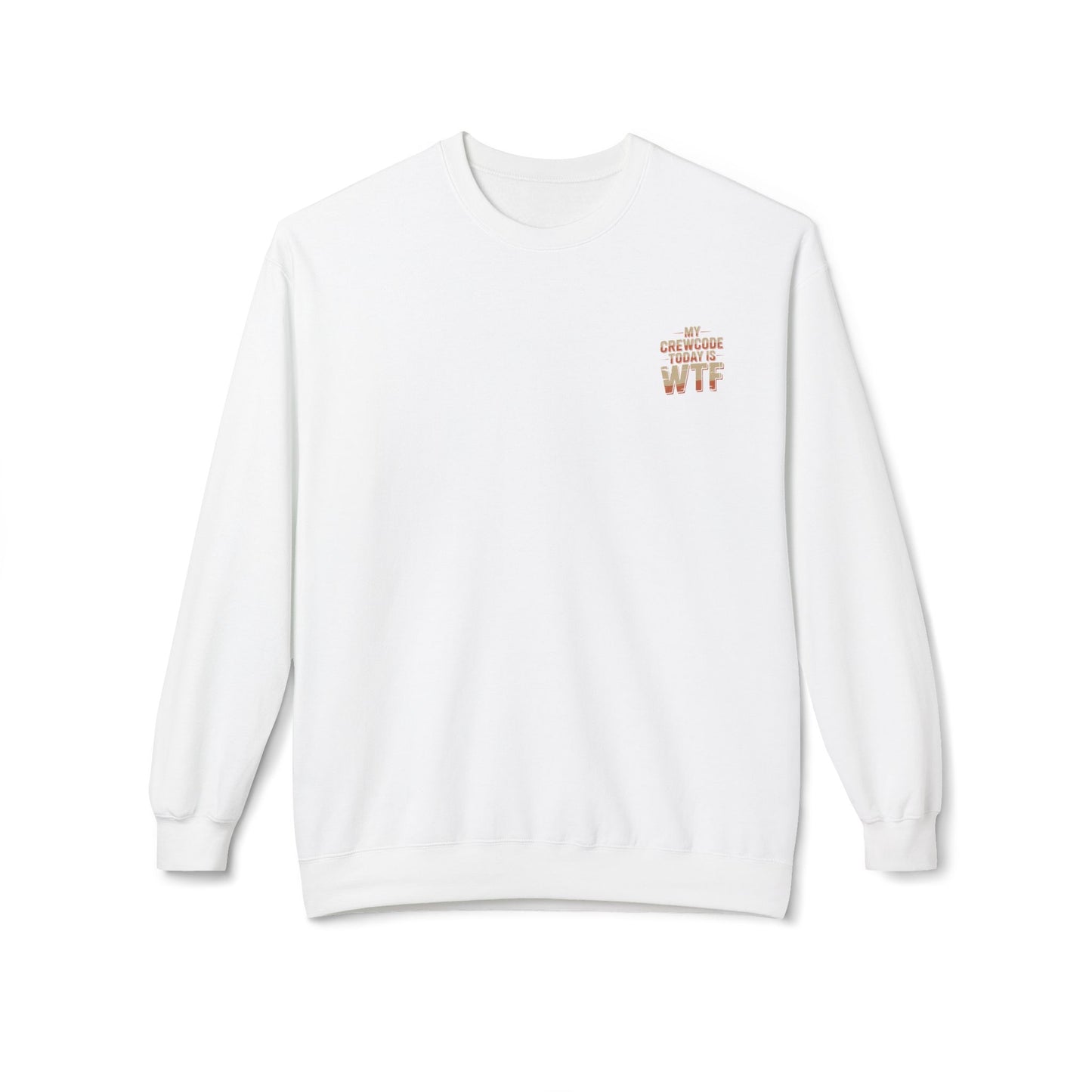 WTF Graphic Crewneck Sweatshirt, Unisex Fleece Pullover, Casual Sweatshirt, Funny Gift, Cozy Apparel, Everyday Wear, Cabin Crew