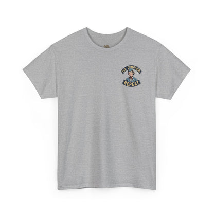 Vintage Flight Attendant Design T-Shirt | Fly Complain Repeat